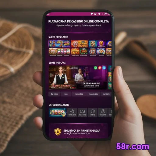 Tela mobile da 58r.com com acesso seguro rápido