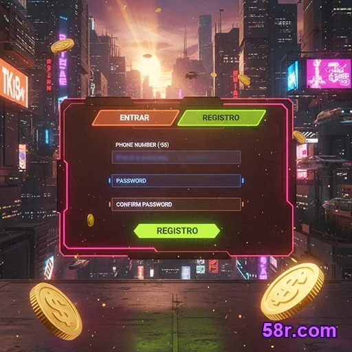 Login com suporte local no site 58r.com